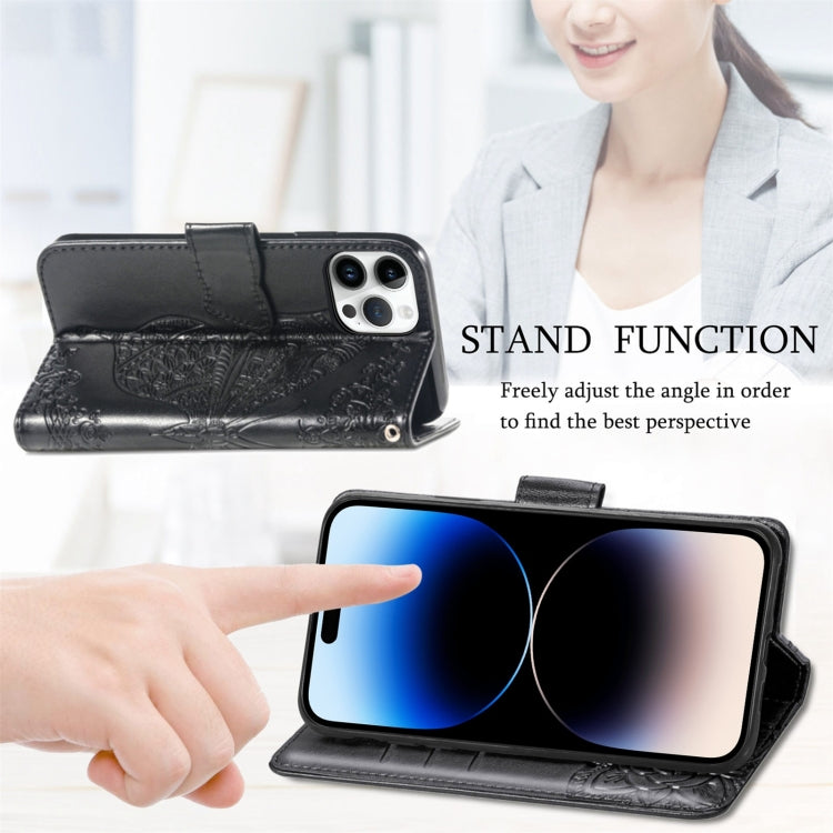 Butterfly Embossing Leather Case, For iPhone 14 Pro Max, For iPhone 14 Pro, For iPhone 14
