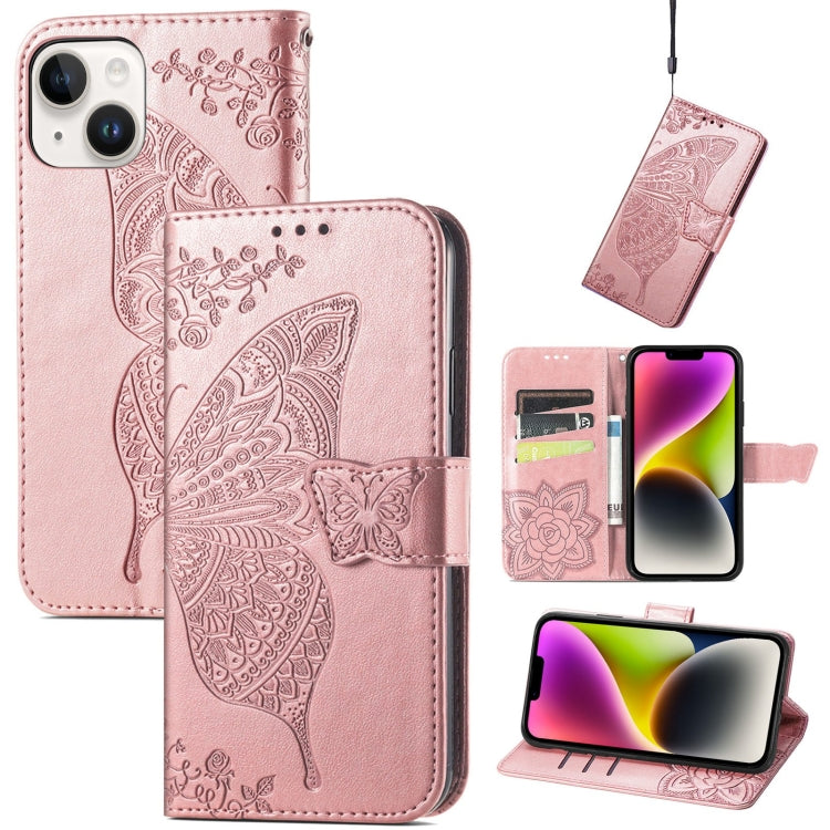 Butterfly Embossing Leather Case, For iPhone 14 Pro Max, For iPhone 14 Pro, For iPhone 14