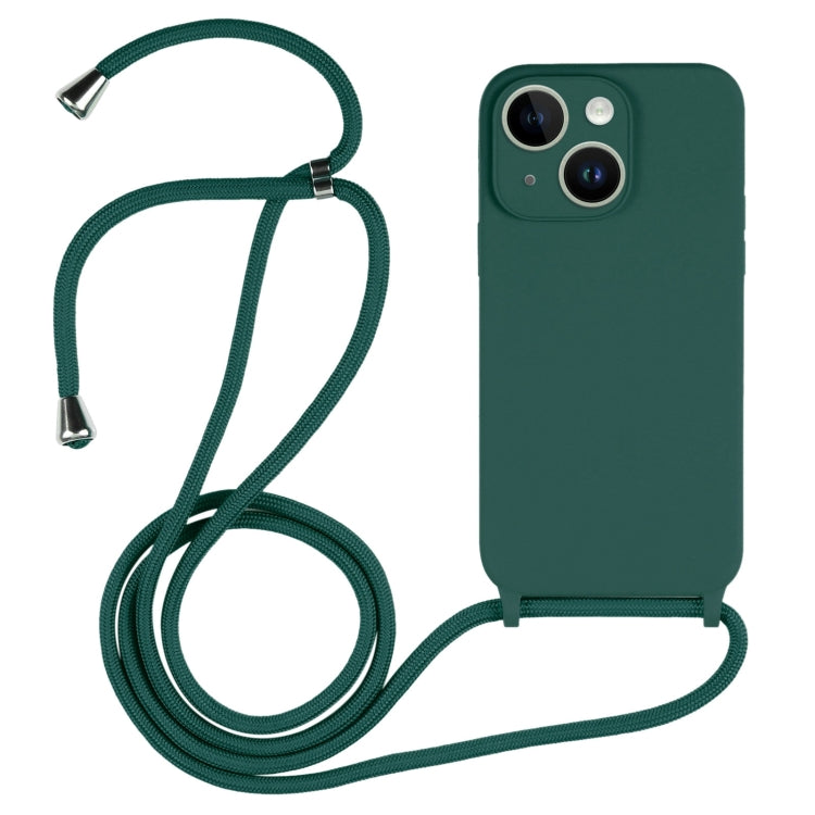 Crossbody Lanyard Liquid Silicone Case, For iPhone 14