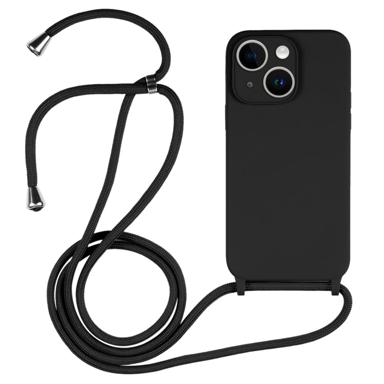 Crossbody Lanyard Liquid Silicone Case, For iPhone 14 Plus
