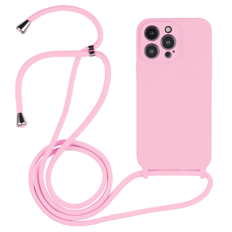 Crossbody Lanyard Liquid Silicone Case, For iPhone 14 Pro Max