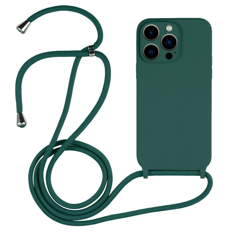Crossbody Lanyard Liquid Silicone Case, For iPhone 13 Pro Max