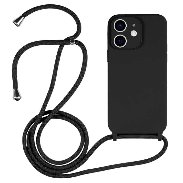 Crossbody Lanyard Liquid Silicone Case, For iPhone 12