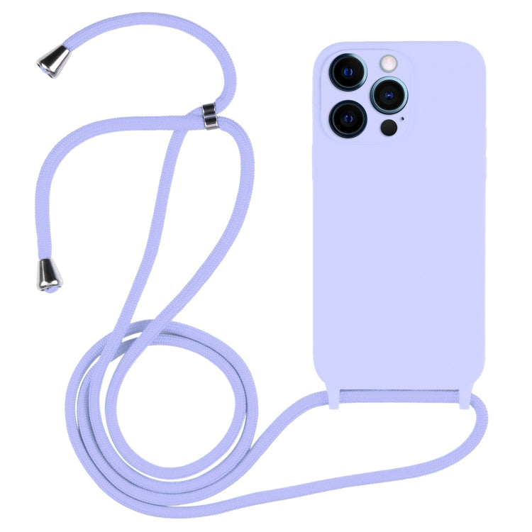 Crossbody Lanyard Liquid Silicone Case, For iPhone 12 Pro