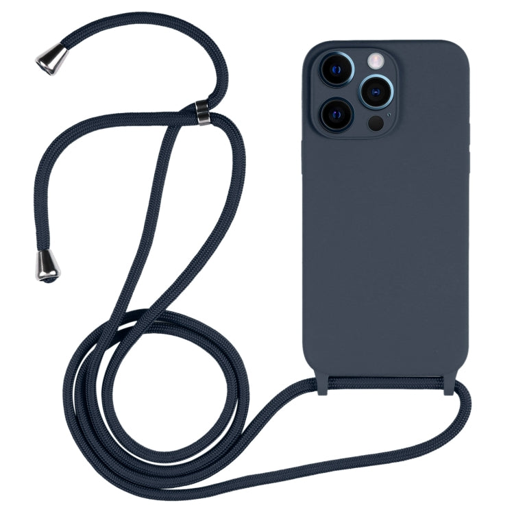 Crossbody Lanyard Liquid Silicone Case, For iPhone 12 Pro