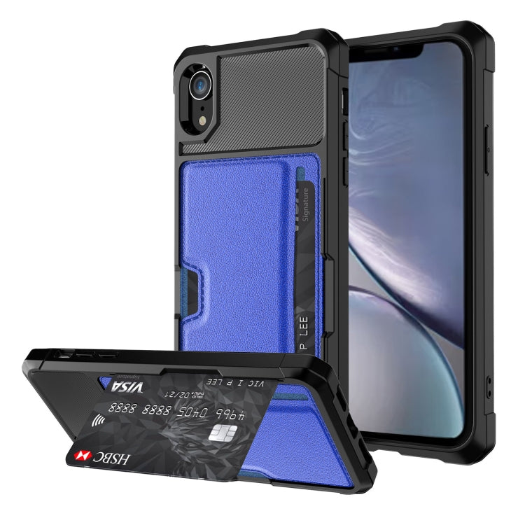ZM02 Card Slot Holder Phone Case, For iPhone SE 2022 / SE 2020 / 8 / 7, For iPhone 8 Plus / 7 Plus, For iPhone XS / X, For iPhone XR, For iPhone XS Max, For iPhone 11, For iPhone 11 Pro, For iPhone 11 Pro Max