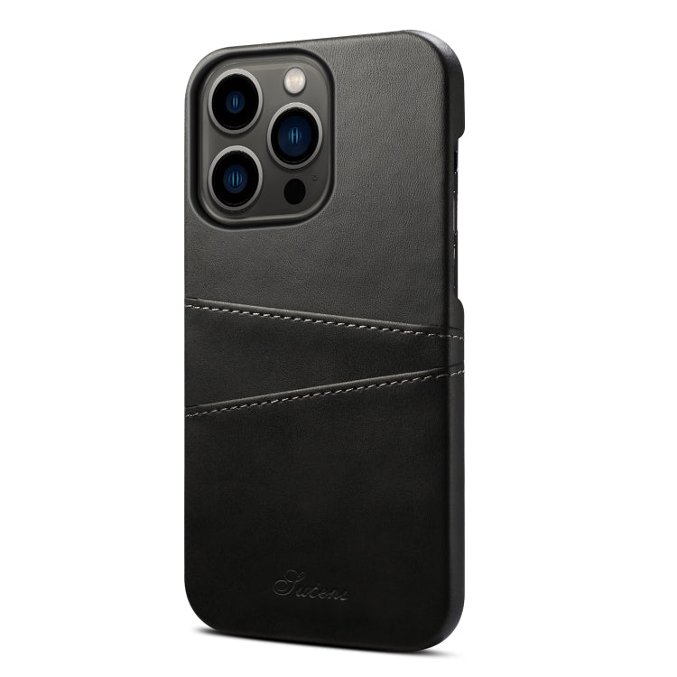 Suteni Calf Texture Card Slots Phone Case, For iPhone 14 Pro Max