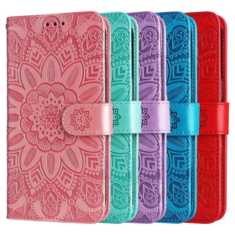 Embossed Sunflower Leather Phone Case, For Xiaomi Poco M4 5G