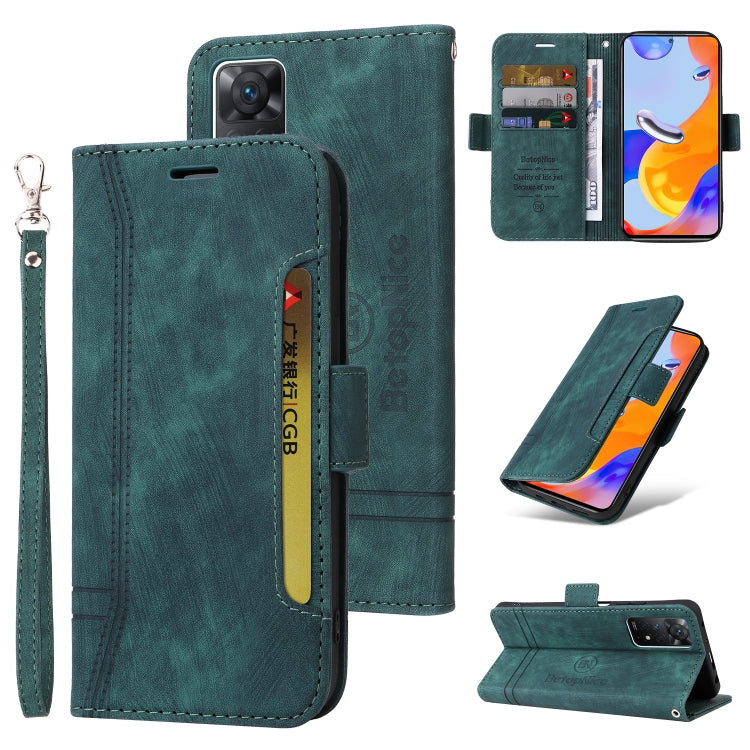 BETOPNICE Dual-side Buckle Leather Phone Case, For Xiaomi Redmi Note 10 Pro, For Xiaomi Redmi Note 11 4G, For Xiaomi Redmi Note 11 Pro 5G / 4G, For Xiaomi Redmi 9A