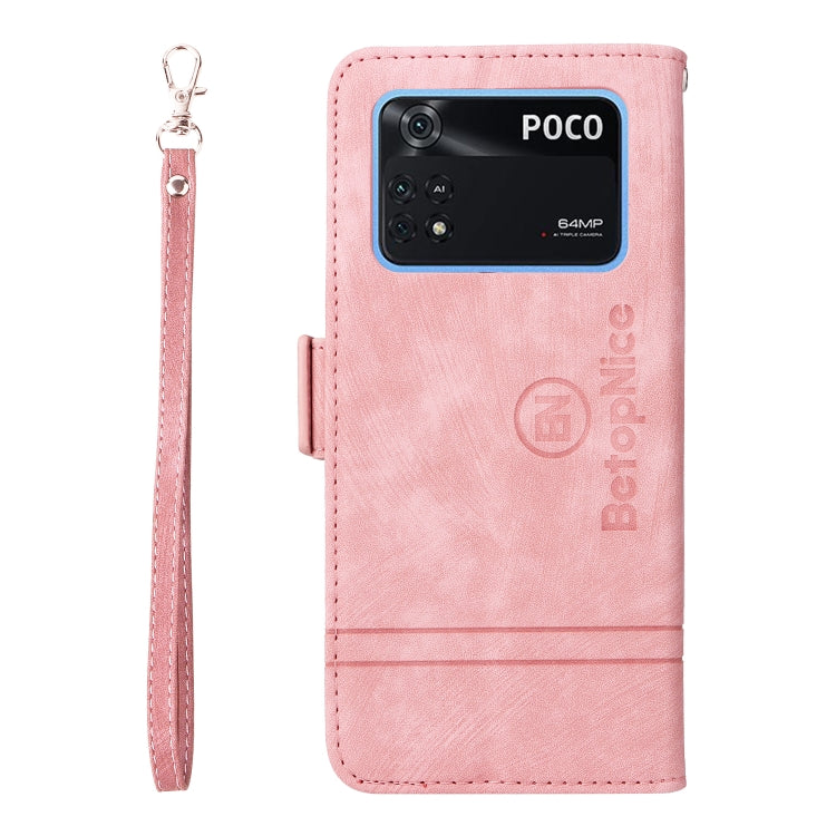 BETOPNICE Dual-side Buckle Leather Phone Case, For Xiaomi Poco M4 Pro 4G, For Xiaomi Poco X3 NFC, For Xiaomi Poco X4 Pro 5G
