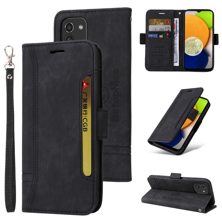 BETOPNICE Dual-side Buckle Leather Phone Case, For Samsung Galaxy A03 164mm, For Samsung Galaxy A03s 166mm, For Samsung Galaxy A03 166mm, For Samsung Galaxy A12 5G / 4G