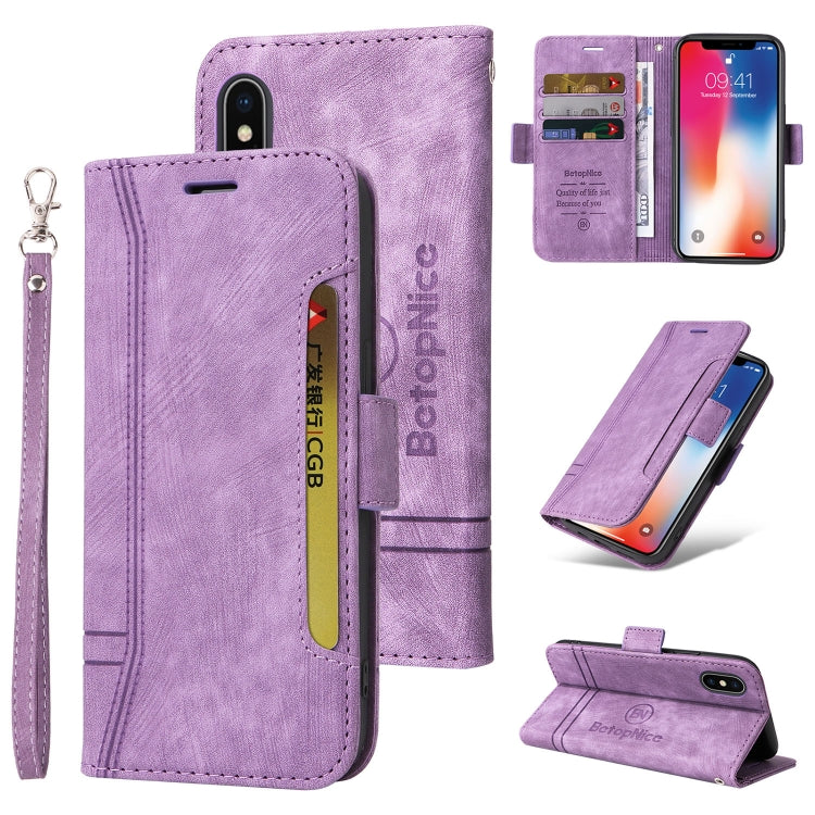 BETOPNICE Dual-side Buckle Leather Phone Case, For iPhone XS Max, For iPhone SE 2022 / SE 2020 / 7 / 8, For iPhone 7 Plus / 8 Plus