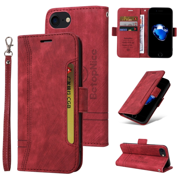BETOPNICE Dual-side Buckle Leather Phone Case, For iPhone XS Max, For iPhone SE 2022 / SE 2020 / 7 / 8, For iPhone 7 Plus / 8 Plus