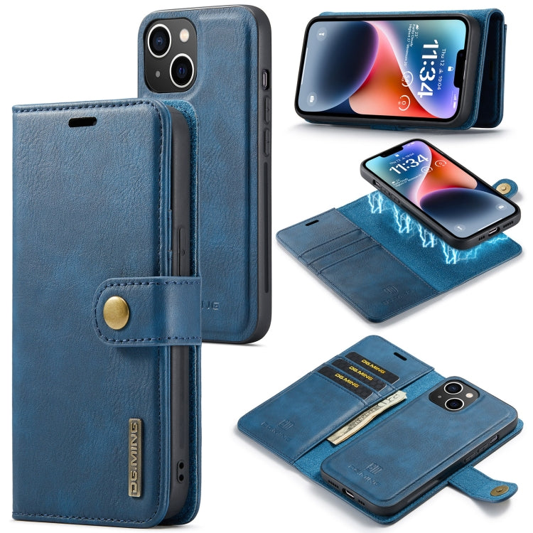 DG.MING Crazy Horse Texture Detachable Magnetic Leather Case, For iPhone 14, For iPhone 14 Plus, For iPhone 14 Pro, For iPhone 14 Pro Max
