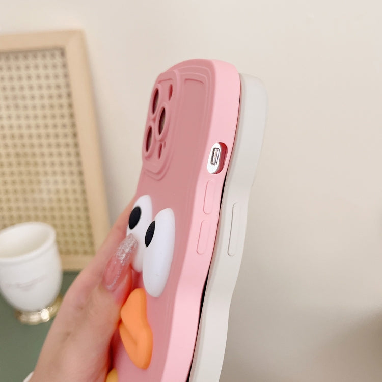 Wave Edge Big Duck Silicone Phone Case with Wristband, For iPhone 11 Pro Max, For iPhone 13 mini