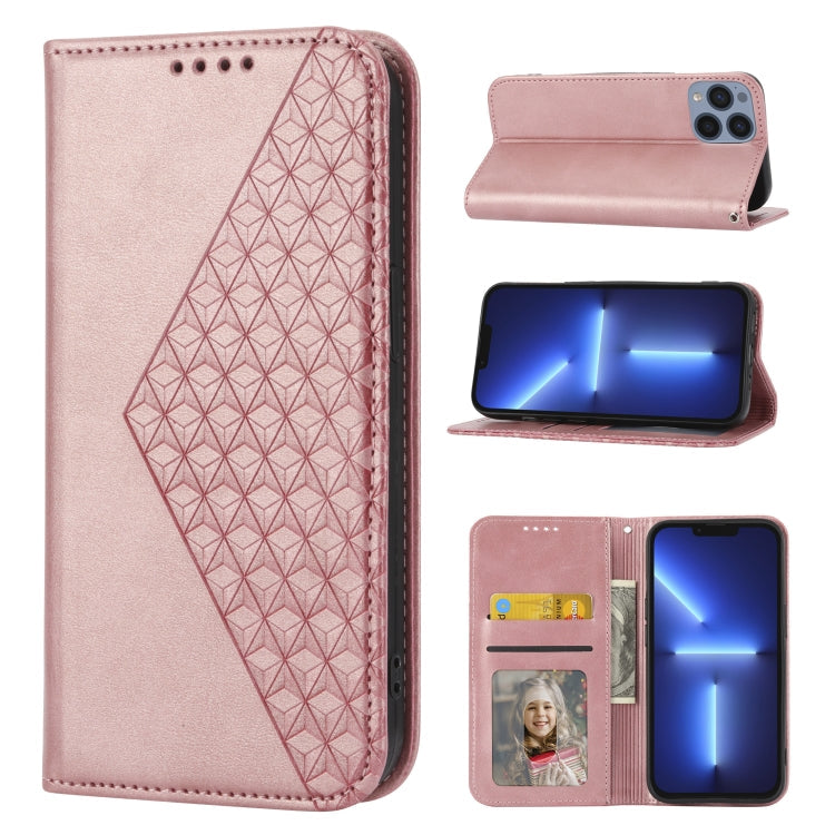 Cubic Grid Calf Texture Magnetic Closure Leather Phone Case, For iPhone 11 Pro, For iPhone 11 Pro Max, For iPhone X / XS, For iPhone XR
