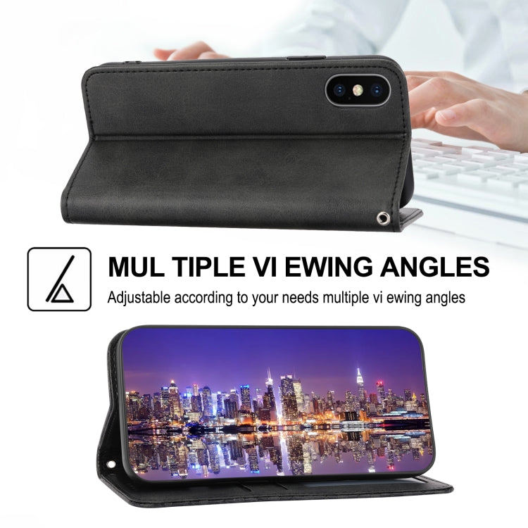 Cubic Grid Calf Texture Magnetic Closure Leather Phone Case, For iPhone XS Max, For iPhone SE 2022 / SE 2020 / 7 / 8, For iPhone 7 Plus / 8 Plus