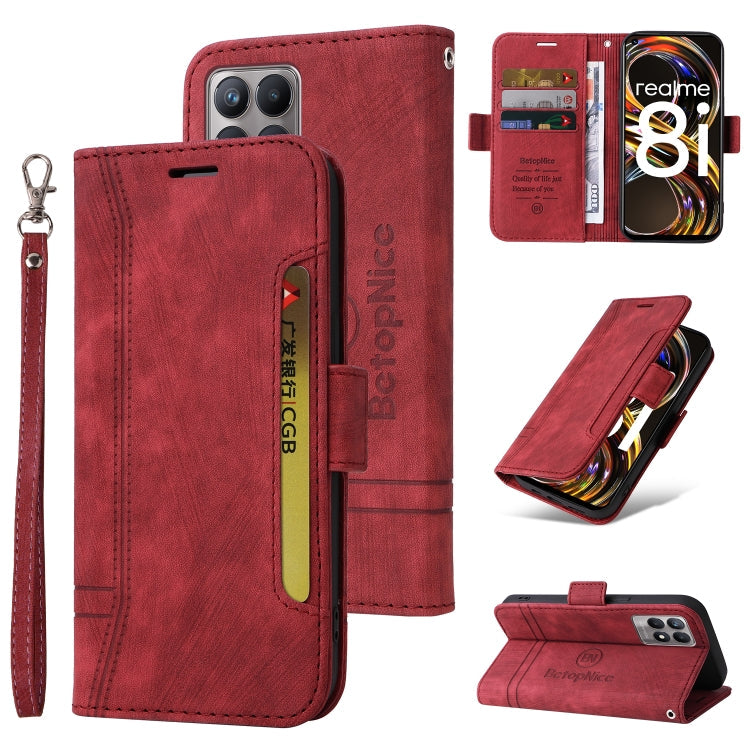 BETOPNICE Dual-side Buckle Leather Phone Case, For OPPO Reno8 5G Global, For Realme 9i 5G, For Realme 8i, For vivo Y77 5G Global