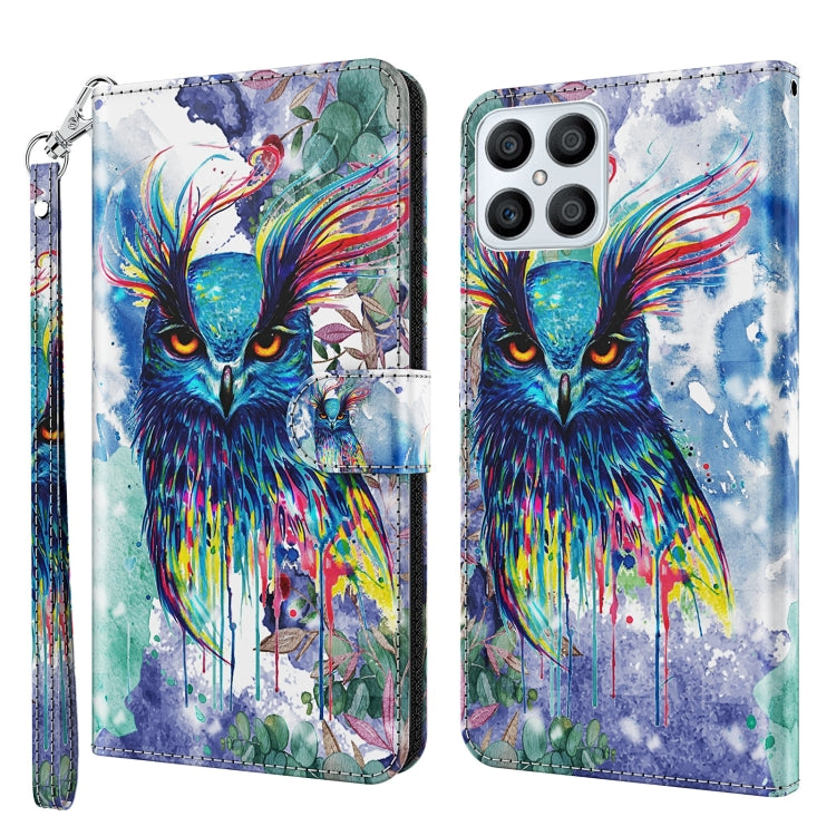 3D Painting Pattern TPU + PU Phone Case, For Honor X8 4G, For Samsung Galaxy A23E