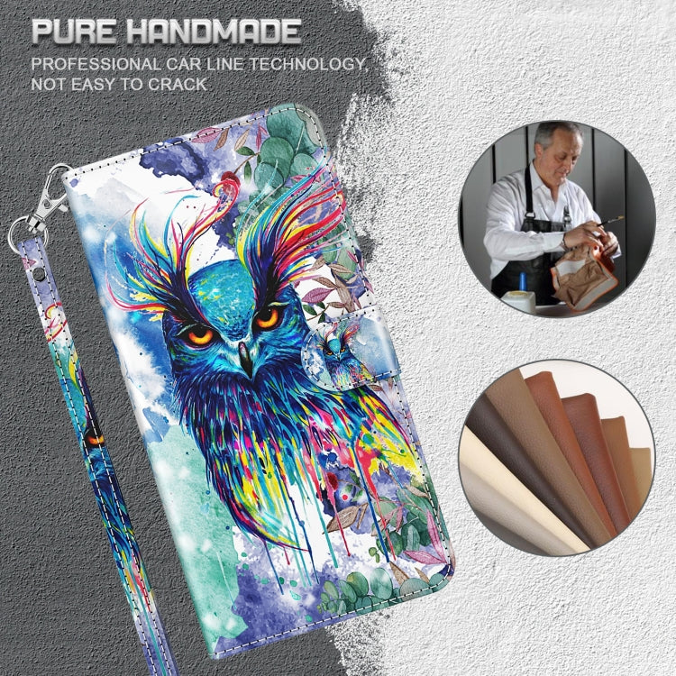 3D Painting Pattern TPU + PU Phone Case, For Honor X8 4G, For Samsung Galaxy A23E