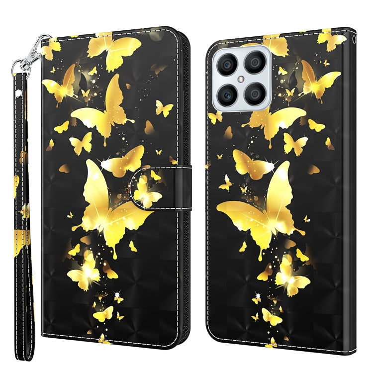 3D Painting Pattern TPU + PU Phone Case, For Honor X8 4G, For Samsung Galaxy A23E
