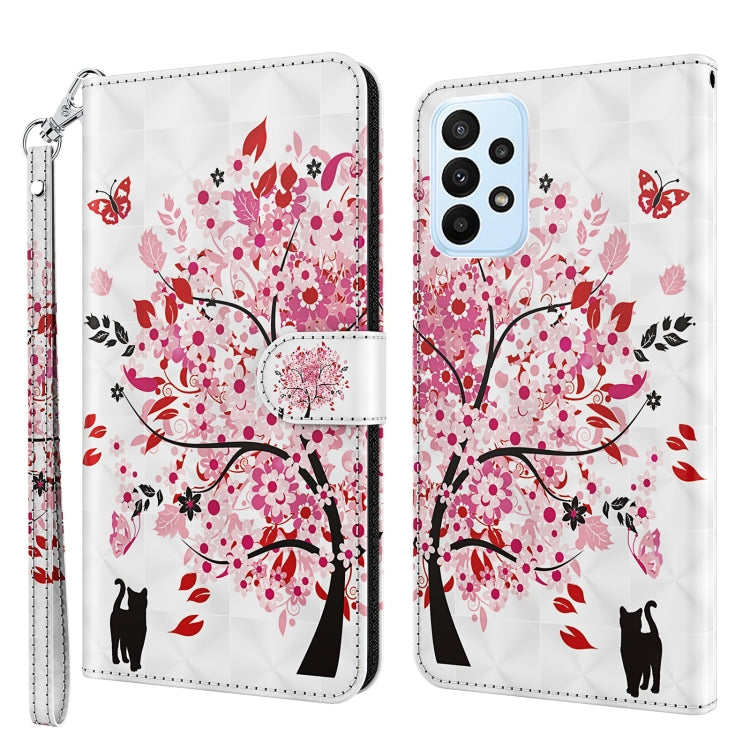 3D Painting Pattern TPU + PU Phone Case, For Honor X8 4G, For Samsung Galaxy A23E