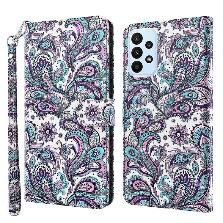 3D Painting Pattern TPU + PU Phone Case, For Honor X8 4G, For Samsung Galaxy A23E