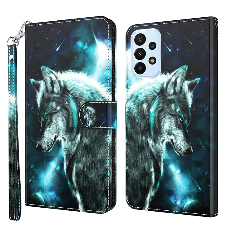 3D Painting Pattern TPU + PU Phone Case, For Honor X8 4G, For Samsung Galaxy A23E