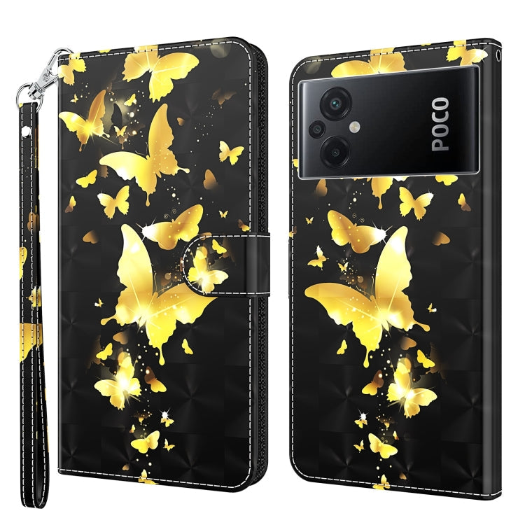 3D Painting Pattern TPU + PU Phone Case, For Xiaomi Poco M5, For Xiaomi Poco M5S/Redmi Note 10/Note 10S