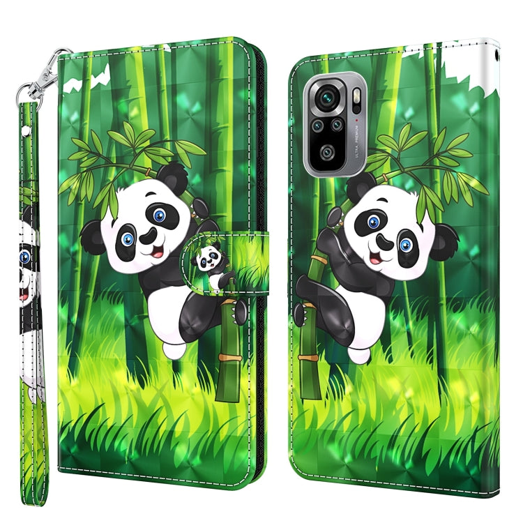 3D Painting Pattern TPU + PU Phone Case, For Xiaomi Poco M5, For Xiaomi Poco M5S/Redmi Note 10/Note 10S