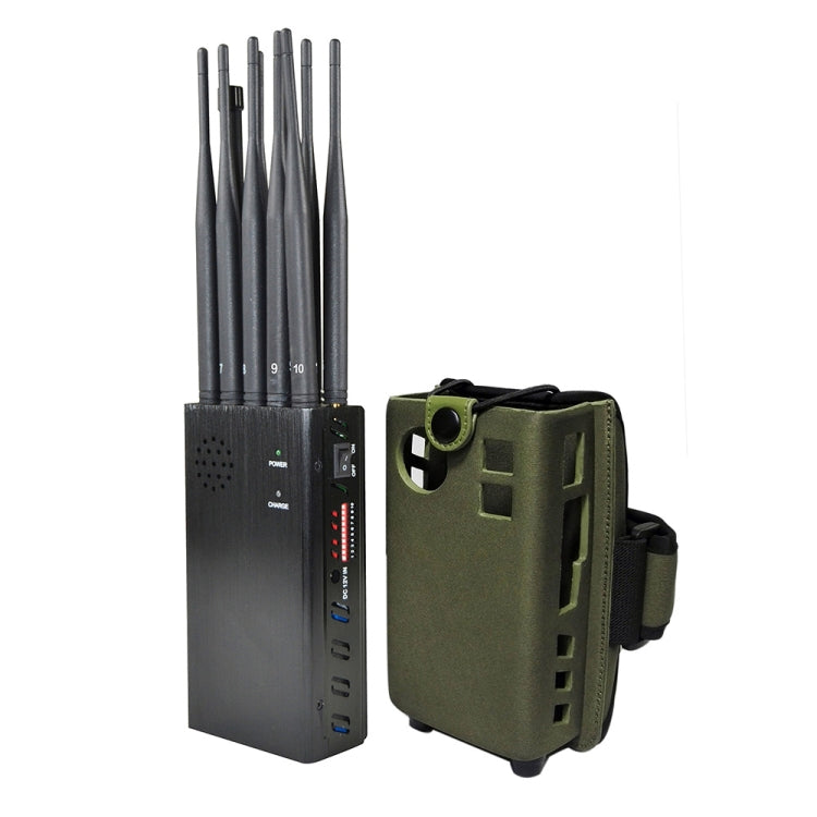 JAX-121A-10B 2G/3G/4G/WIFI/GPS/LOJACK 10 Antennas Mobile Signal Jammer. [THIS ITEM WILL NOT SHIPPED TO USA]
