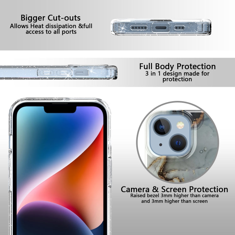 Marble Pattern IMD Phone Case, For iPhone 14