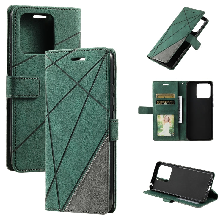 Skin Feel Splicing Leather Phone Case, For vivo Y21 2021 / Y33s, For Xiaomi Redmi 10C 4G / 10 Indian, For Xiaomi Poco M4 Pro 4G, For OPPO Find X5 Lite