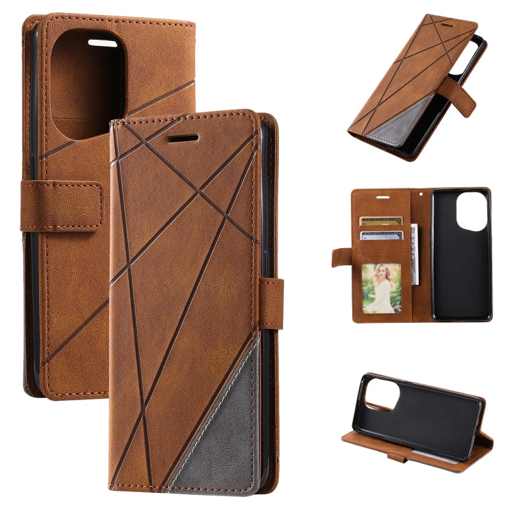 Skin Feel Splicing Leather Phone Case, For OPPO Find X5, For Xiaomi Redmi 10A, For Xiaomi Redmi 10 Prime+ 5G, For Sony Xperia 1 IV