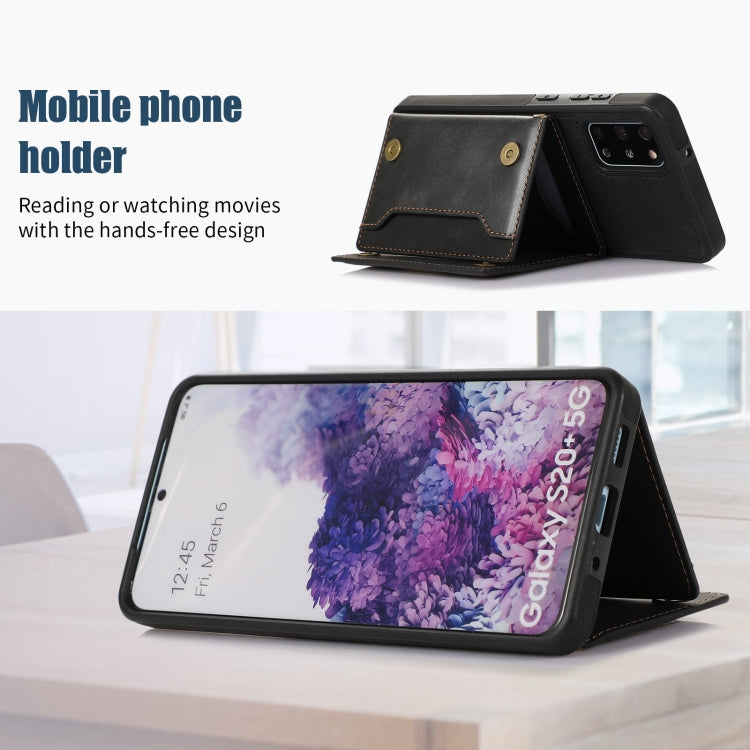 Three-fold RFID Leather Phone Case with Lanyard, For Samsung Galaxy S20+, For Samsung Galaxy S20 FE, For Samsung Galaxy S21, For Samsung Galaxy S22