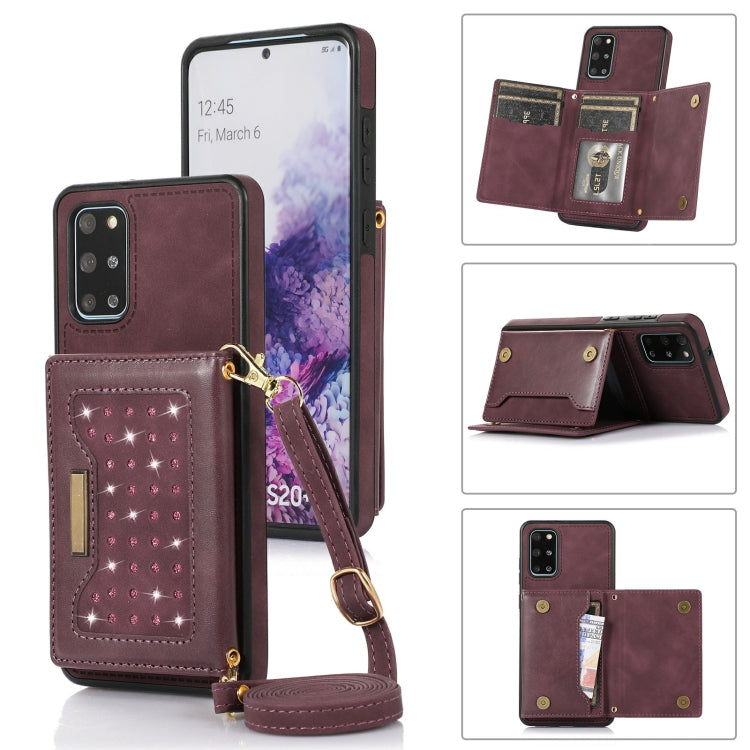 Three-fold RFID Leather Phone Case with Lanyard, For Samsung Galaxy S20+, For Samsung Galaxy S20 FE, For Samsung Galaxy S21, For Samsung Galaxy S22
