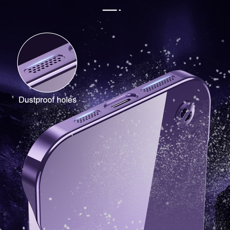 Electroplating Frameless Clear PC Phone Case, For iPhone 14, For iPhone 14 Plus, For iPhone 14 Pro