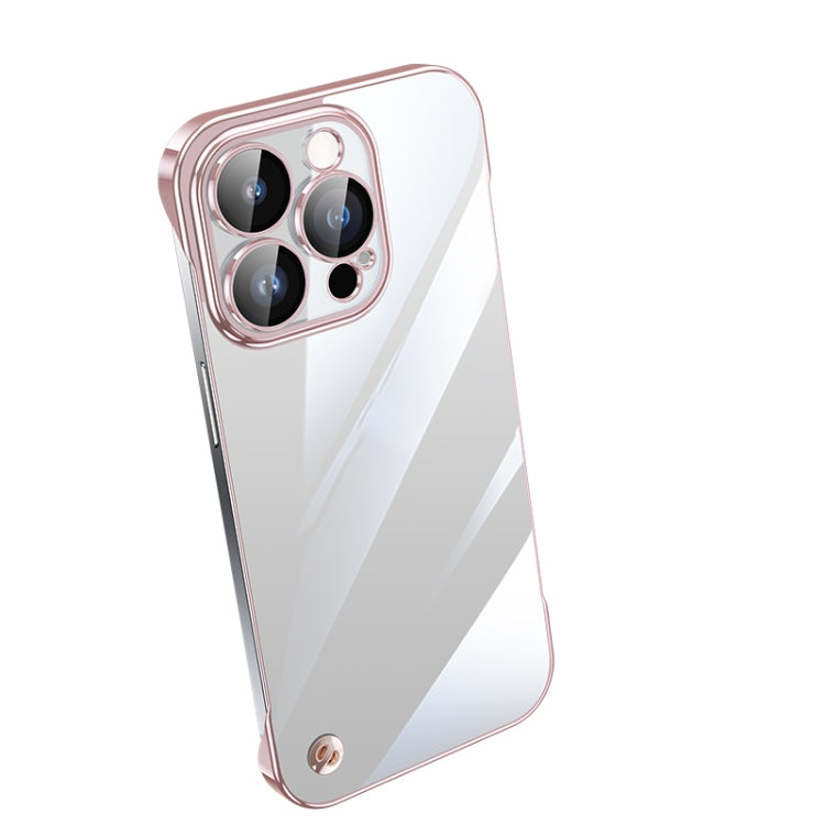 Electroplating Frameless Clear PC Phone Case, For iPhone 14, For iPhone 14 Plus, For iPhone 14 Pro