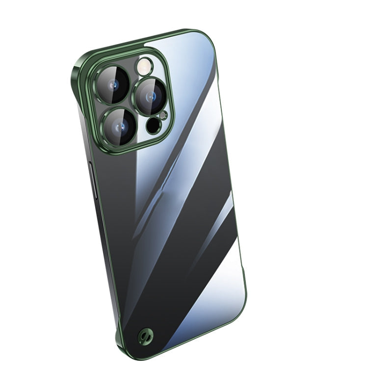 Electroplating Frameless Clear PC Phone Case, For iPhone 14, For iPhone 14 Plus, For iPhone 14 Pro
