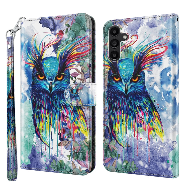 3D Painting Pattern TPU + PU Phone Case, For Samsung Galaxy A14 5G, For Xiaomi 11T Pro