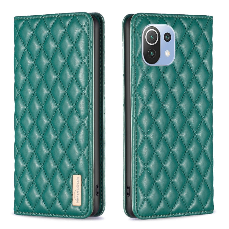 Diamond Lattice Magnetic Leather Flip Phone Case, For Xiaomi Redmi Note 10 Pro / 10 Pro Max, For Xiaomi Mi 11 Lite, For Xiaomi Mi 11i / Poco F3 / Redmi K40, For Xiaomi 11T / 11T Pro