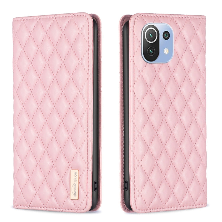Diamond Lattice Magnetic Leather Flip Phone Case, For Xiaomi Redmi Note 10 Pro / 10 Pro Max, For Xiaomi Mi 11 Lite, For Xiaomi Mi 11i / Poco F3 / Redmi K40, For Xiaomi 11T / 11T Pro