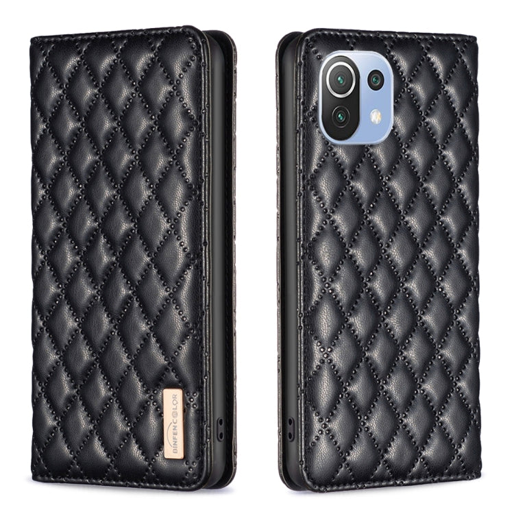 Diamond Lattice Magnetic Leather Flip Phone Case, For Xiaomi Redmi Note 10 Pro / 10 Pro Max, For Xiaomi Mi 11 Lite, For Xiaomi Mi 11i / Poco F3 / Redmi K40, For Xiaomi 11T / 11T Pro