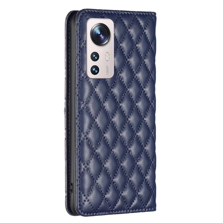 Diamond Lattice Magnetic Leather Flip Phone Case, For Xiaomi 12 Lite, For Xiaomi 12 Pro, For Xiaomi 12T / 12T Pro / Redmi K50 Ultra, For Xiaomi 12