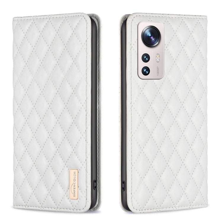 Diamond Lattice Magnetic Leather Flip Phone Case, For Xiaomi 12 Lite, For Xiaomi 12 Pro, For Xiaomi 12T / 12T Pro / Redmi K50 Ultra, For Xiaomi 12