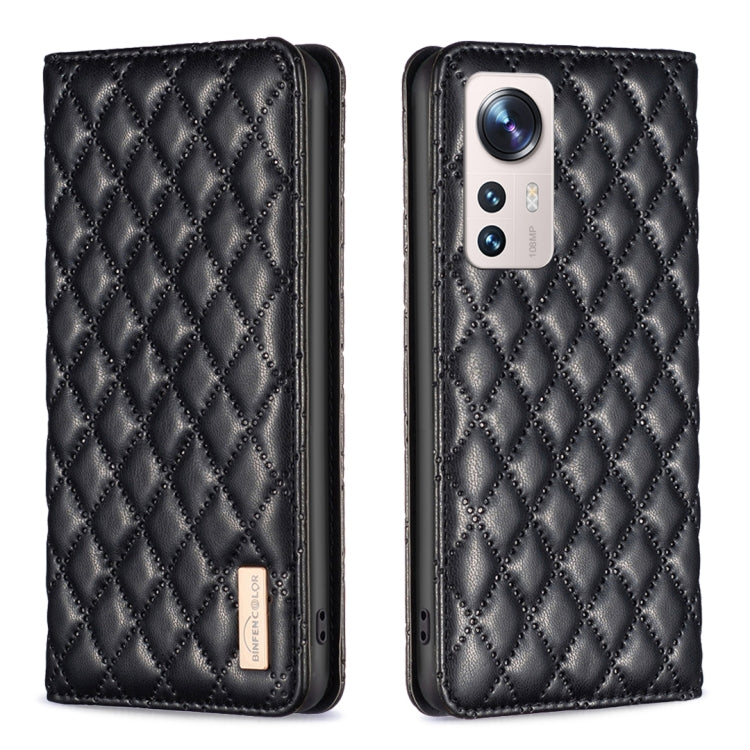 Diamond Lattice Magnetic Leather Flip Phone Case, For Xiaomi 12 Lite, For Xiaomi 12 Pro, For Xiaomi 12T / 12T Pro / Redmi K50 Ultra, For Xiaomi 12