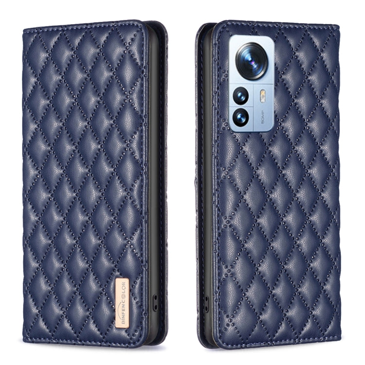 Diamond Lattice Magnetic Leather Flip Phone Case, For Xiaomi 12 Lite, For Xiaomi 12 Pro, For Xiaomi 12T / 12T Pro / Redmi K50 Ultra, For Xiaomi 12