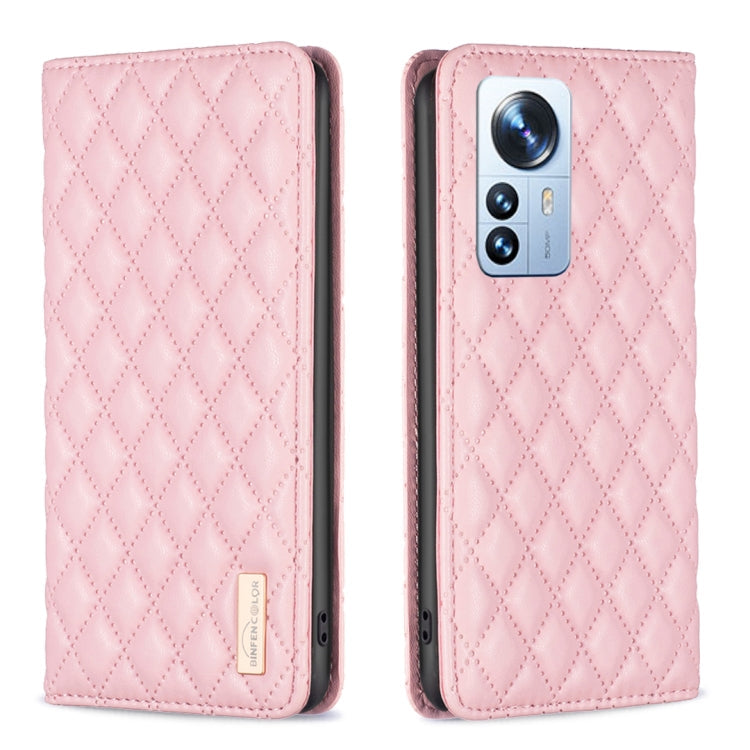 Diamond Lattice Magnetic Leather Flip Phone Case, For Xiaomi 12 Lite, For Xiaomi 12 Pro, For Xiaomi 12T / 12T Pro / Redmi K50 Ultra, For Xiaomi 12