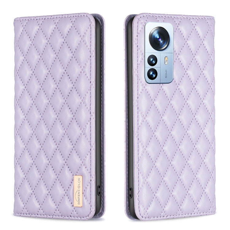 Diamond Lattice Magnetic Leather Flip Phone Case, For Xiaomi 12 Lite, For Xiaomi 12 Pro, For Xiaomi 12T / 12T Pro / Redmi K50 Ultra, For Xiaomi 12