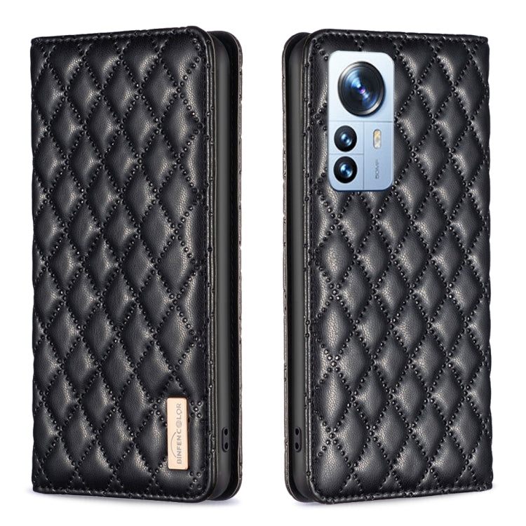 Diamond Lattice Magnetic Leather Flip Phone Case, For Xiaomi 12 Lite, For Xiaomi 12 Pro, For Xiaomi 12T / 12T Pro / Redmi K50 Ultra, For Xiaomi 12